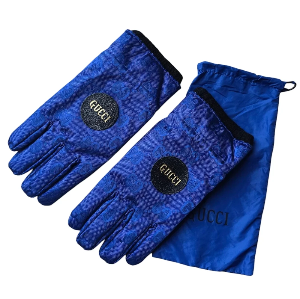 Gucci Cashmere Lined GG Monogram Gloves